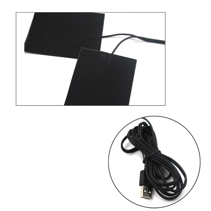 

1/2/3/5Pcs USB Carbon Fibre Electric Cloth Heater Pads Heating Warmer Vest Warming UYT Shop