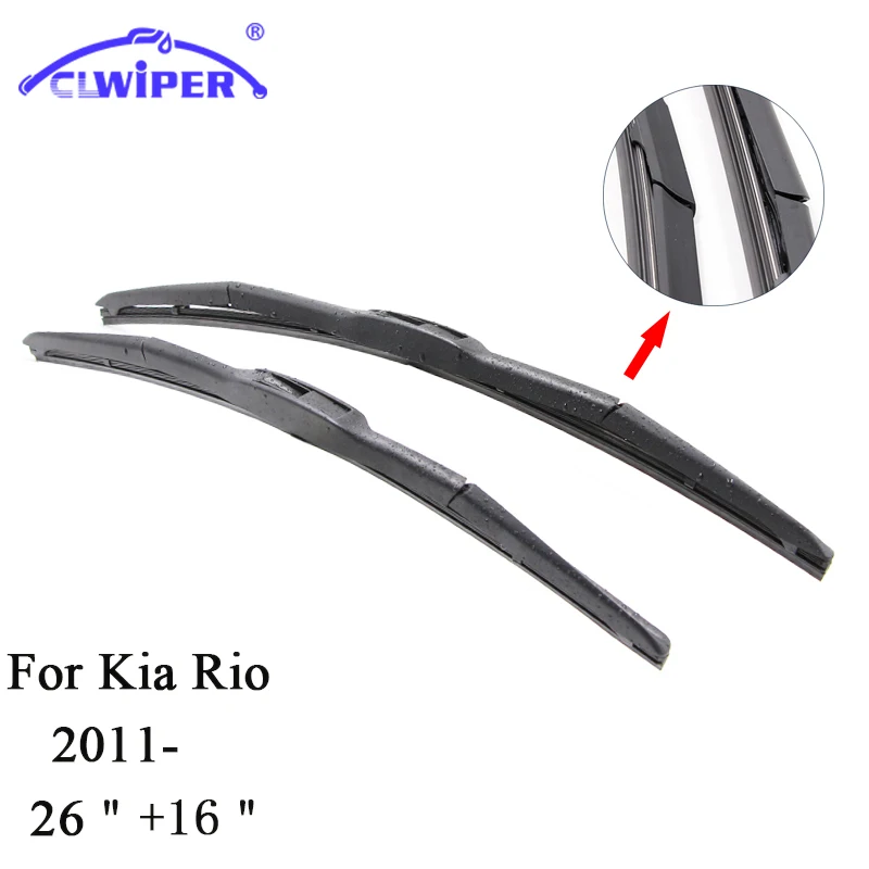 CLWIPER Wiper Blades For KIA RIO(2011 )2012 2013 2014 2015 Car
