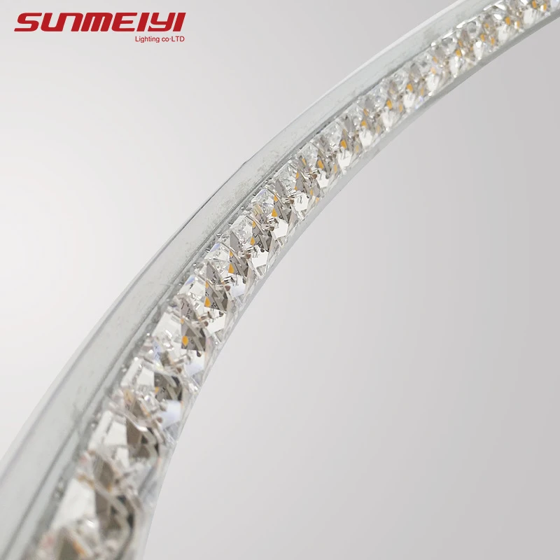  Modern Crystal Aluminum LED Pendant Lights Inside Emit Light Ceiling Hanging Living room Kitchen Lu - 32862578890