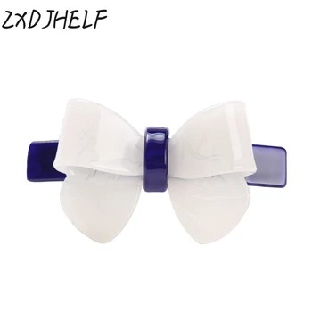 

ZXDJHELF Brand Female Hairpins Fashion Design Acrylic Bowknot Hairpin Jewelry For Women Barrettes Headwear Accessories F133