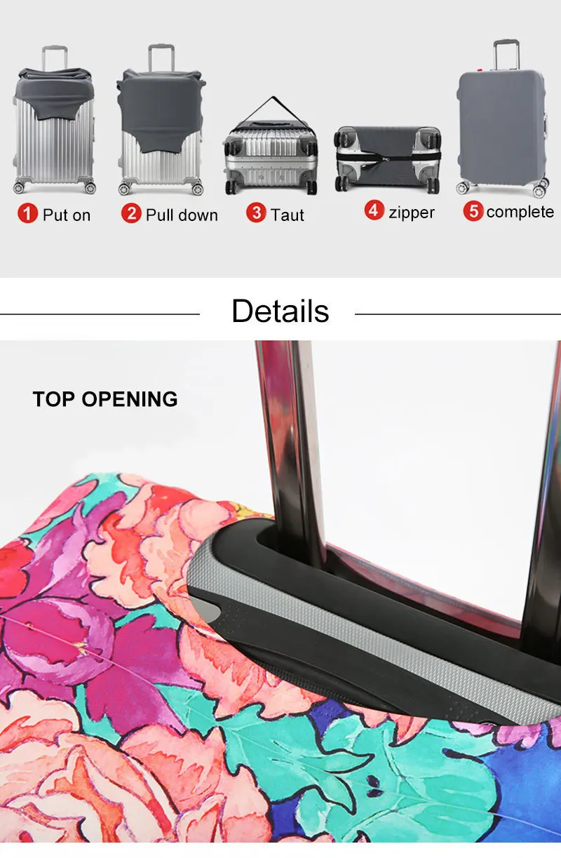 Ldajmw путешествия Чемодан чемодан защитная крышка Эластичный Чемодан Пыль Покрывает коробка Наборы для ухода за кожей относятся к 18 до 32