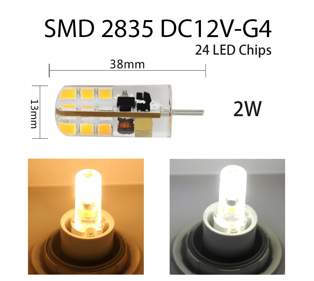 Новое поступление 220 в 3 Вт G4/G9/E14 COB светодиодный светильник 12В AC/DC 2 Вт 2835SMD лампа для хрустальной люстры