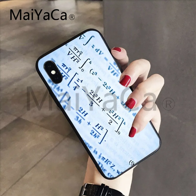 MaiYaCa Mathematical Formula Soft Phone Accessories Cover Case For iphone 8 8plus and 7 7plus 6s 6s Plus 6 6plus 5s Cellphones