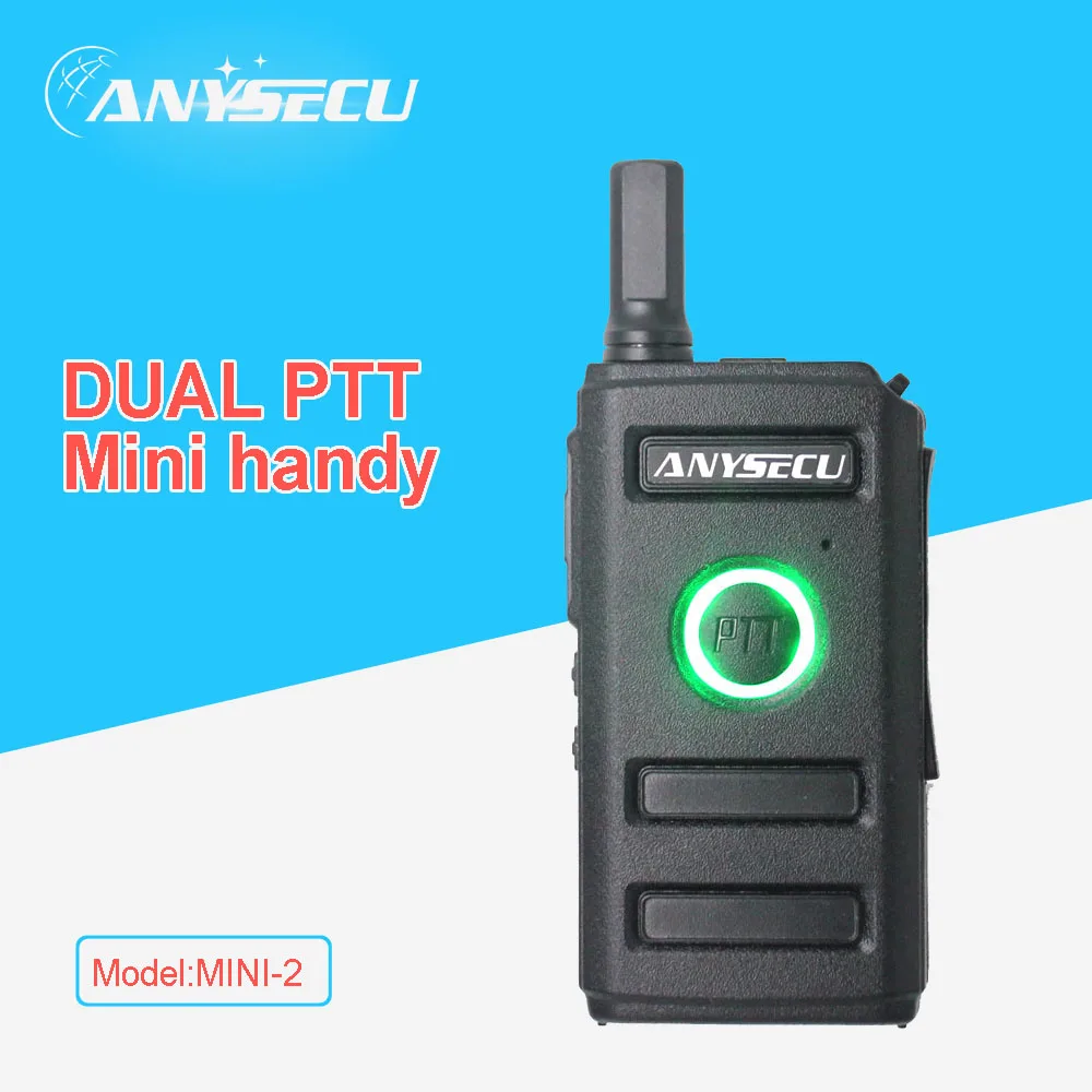 Новая модель ANYSECU MINI-2 ультратонкая мини-радиоприемник двойная кнопка PTT UHF 400-470