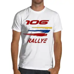 2019 Летний стиль Мужская футболка франция автомобиль 106 ралли гонках мягкая хлопковая Футболка Rally WRC Gti