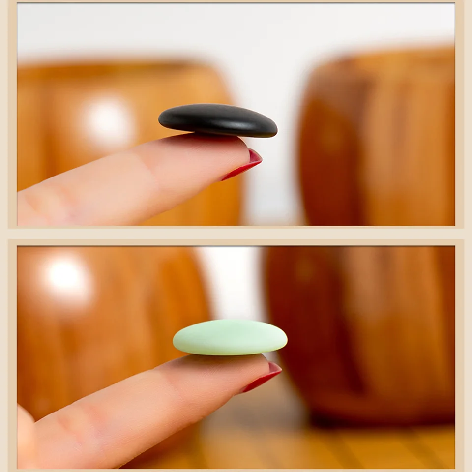 BSTFAMLY Go Chess Pieces 2.2cm For 19 Road 361Pcs No Chessboard Chinese Old Game of Go Weiqi Melamine Checkers Children Gift GA0