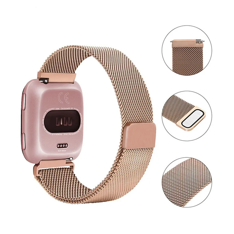 For Fitbit Versa Stainless Steel Milannes Watch BAND luxury strap   (6)