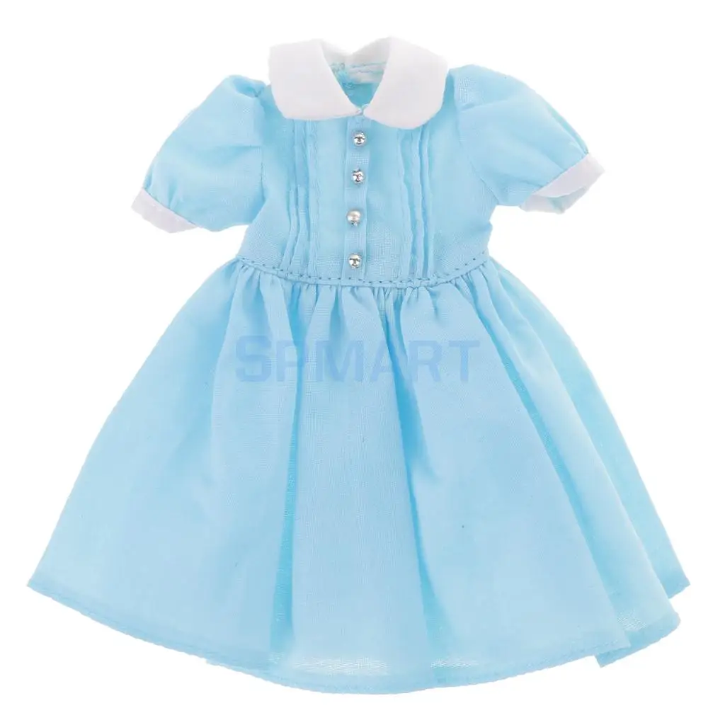 12,5 см милое Кукольное платье, одежда, наряд для Neo Blythe Pullip Azone Licca Momoko, куклы, наряды, аксессуары, подарок - Цвет: Blue