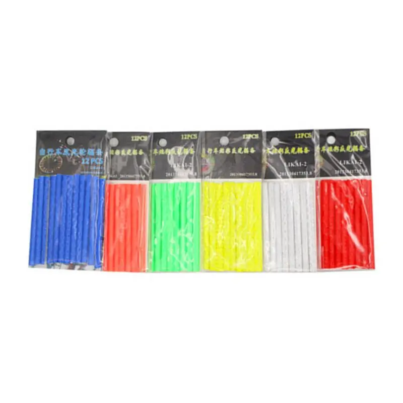 Flash Deal 36pcs Bike Bicycle Wheel Spokes Reflective Sticker Tube Warning Safety Light DIY Cycling Reflector Tubes 5