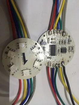 

20pcs/string DC12V DMX512 addressable PCBA,6pcs 5050 SMD RGB LED;size:38mm diameter;1.44W;non-waterproof