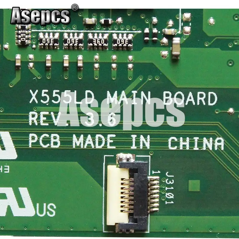 Asepcs X555LD материнская плата для ноутбука For Asus X555LDB X555LA X555LB X555L X555 тест оригинальный