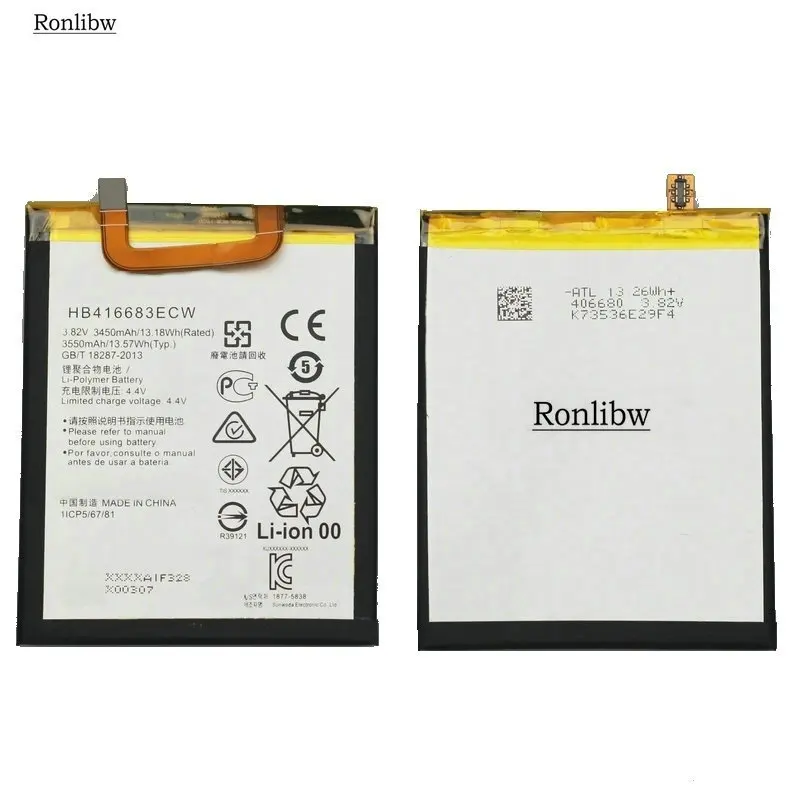 Ronlibw 10 шт. HB416683ECW 1 шт. 3450 мАч HB416683ECW Замена литий-полимерный аккумулятор для Huawei Ascend Nexus 6 P Angler H1512 H1511