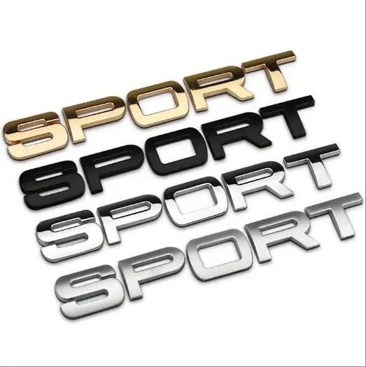 1pcs sport car emblem stick SPORT Lettering Emblem Badge Stickers Decal