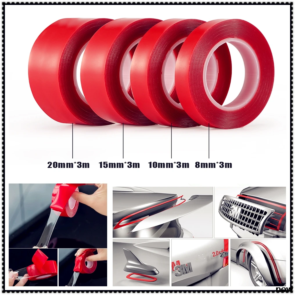 

3m Car Acrylic Tape Car Repair Heat Resistant Double Sided tape for Kia eco Pro-cee-d KOUP cee-d Rondo Kue Kee KV7 POP VG