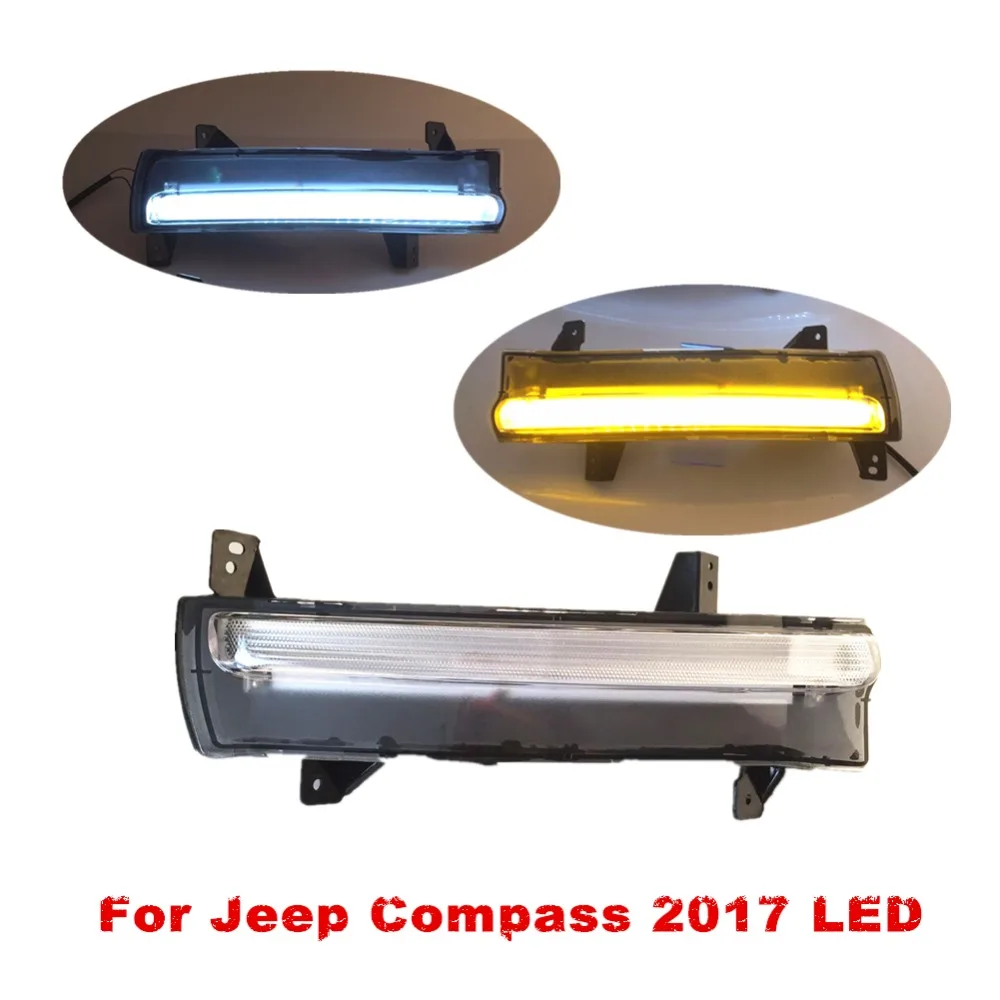 1 Set Car fog lamp LED Daytime Running Light For Jeep Compass 2017 DRL