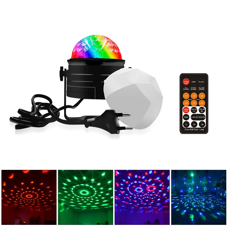Мини RGB 9 Вт хрустальный магический шар Светодиодная сценическая лампа DJ KTV диско