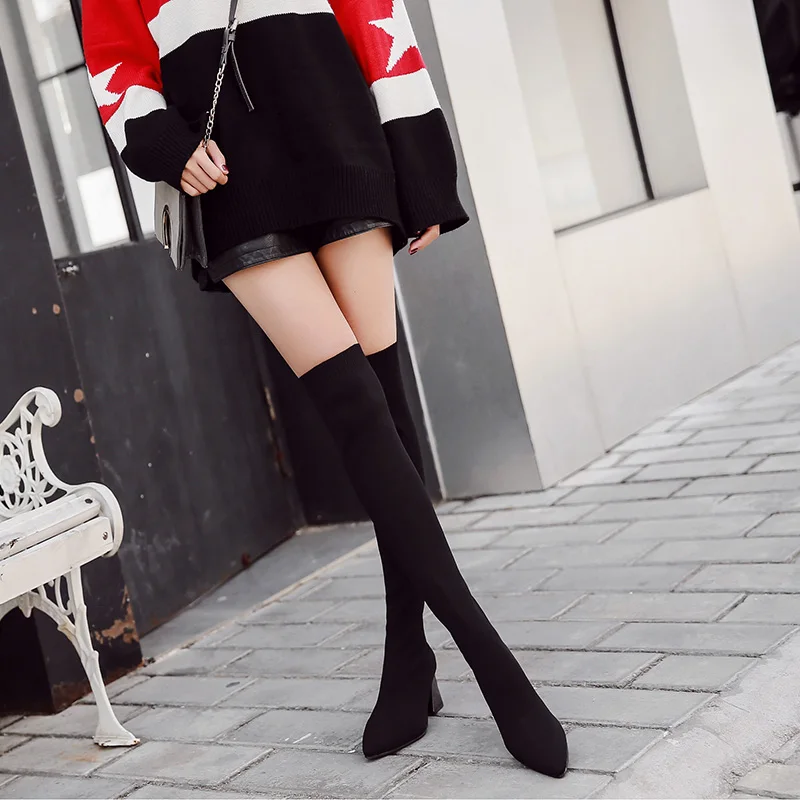 over the knee high boots for skinny legs