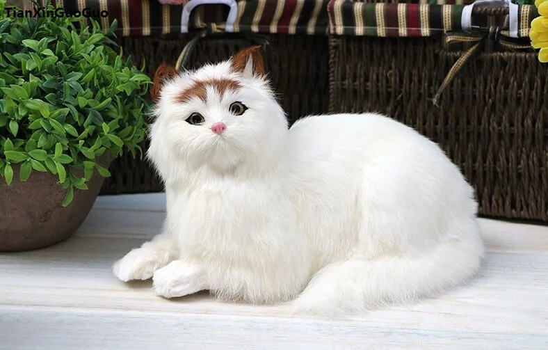 white-prone-cat-hard-model-polyethylene-furs-large-31x17x18cm-simulation-cat-handicraft-home-furnishing-decoration-gift-s1363