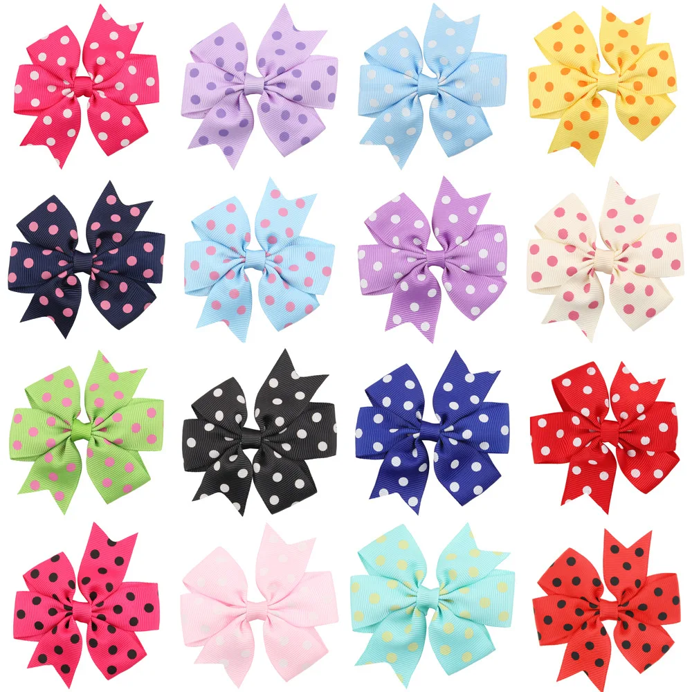

1 Piece MAYA STEPAN Children Dot Swallowtail Bow Hair Clips Hairpins Accessories Baby Newborn Girls Headwear Headwrap Barrettes