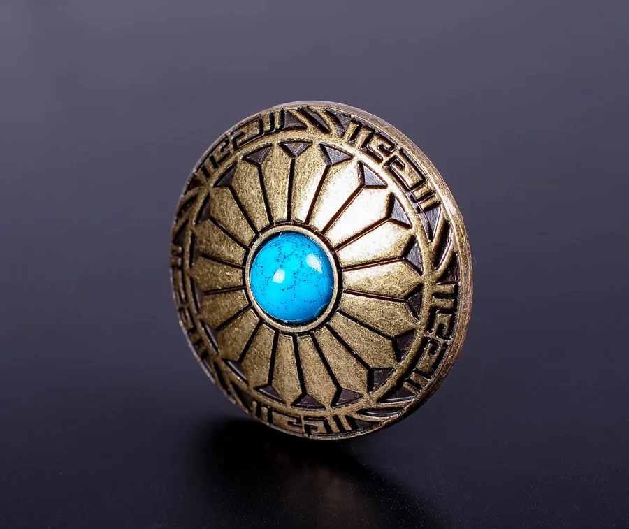 10X Native Navajo Turquoise Flower Leathercraft Saddles Silver Conchos SET Screw
