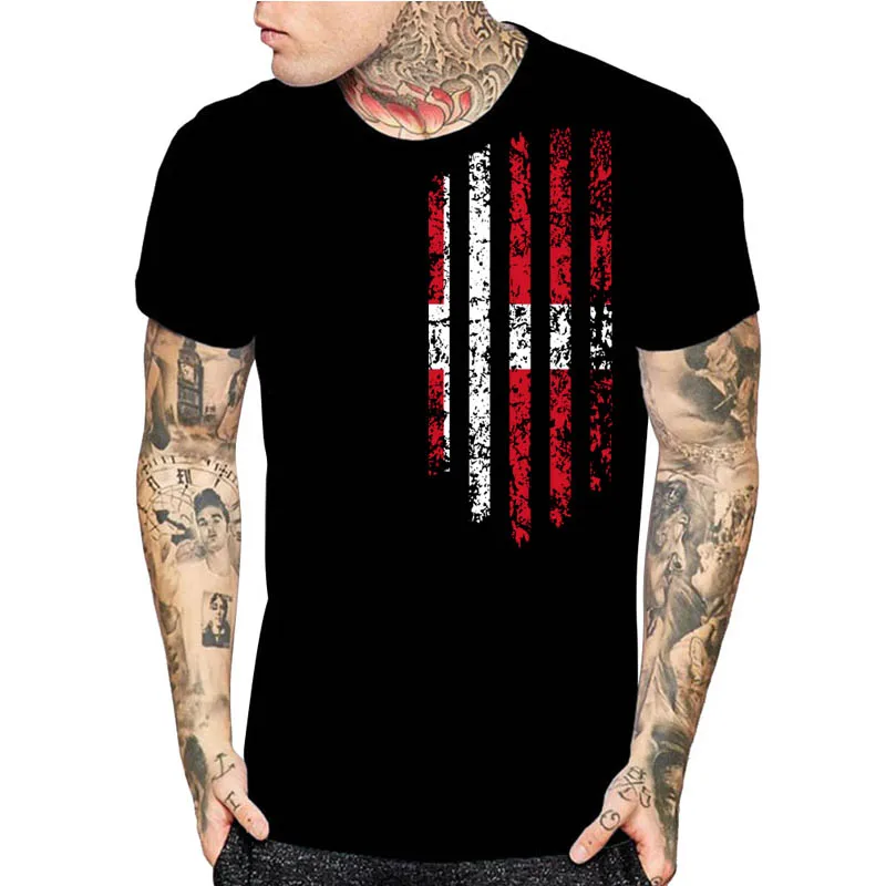 

Denmark Print Mens Short Sleeve T-Shirt Fashion Graphics Tops Christmas Gift Shirts Euro Size S-3XL
