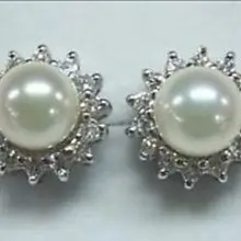 10 пар 8-9 мм белый Akoya жемчужные серьги-гвоздики AAA Смешанные Серьги-гвоздики