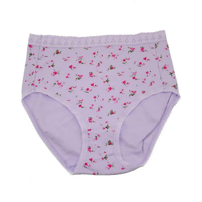 

New Arrivals High Waist Comfortable Women's Panties Cotton Briefs Flower pregnant women Underwear Plus size S M L XL XXL