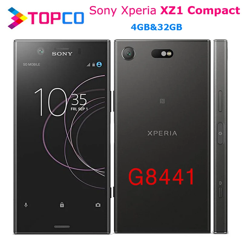 Оригинальный разблокированный Sony Xperia XZ1 Compact G8441 4G Android мобильный телефон