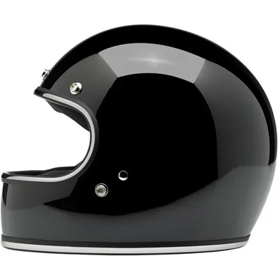 AMZ мотоциклетный шлем, винтажный мотоциклетный шлем для мотокросса, ретро мотоциклетный шлем, мотоциклетный шлем в горошек, сертификация - Цвет: Bright Black