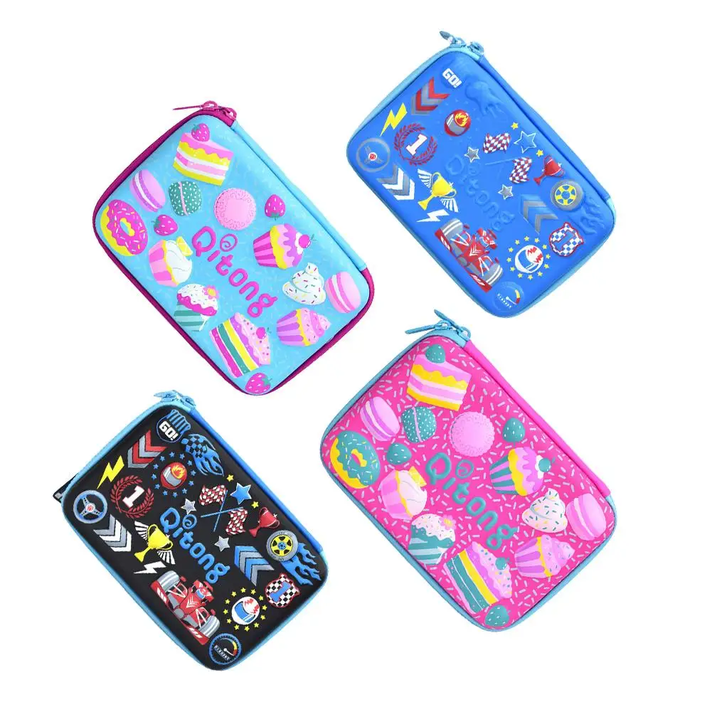 

Cute Cartoon Print Lovely Cartoon Zipper Pen Pouch Pencil Case Stationery Storage Box Student Gift