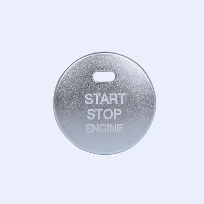 Автомобильный двигатель кнопка замены крышки Стоп ключ аксессуары переключатель украшения универсальный для Mazda 3 BM BN 6 GJ1 GL CX-4 CX4 CX-5 CX5 - Название цвета: Color Silver