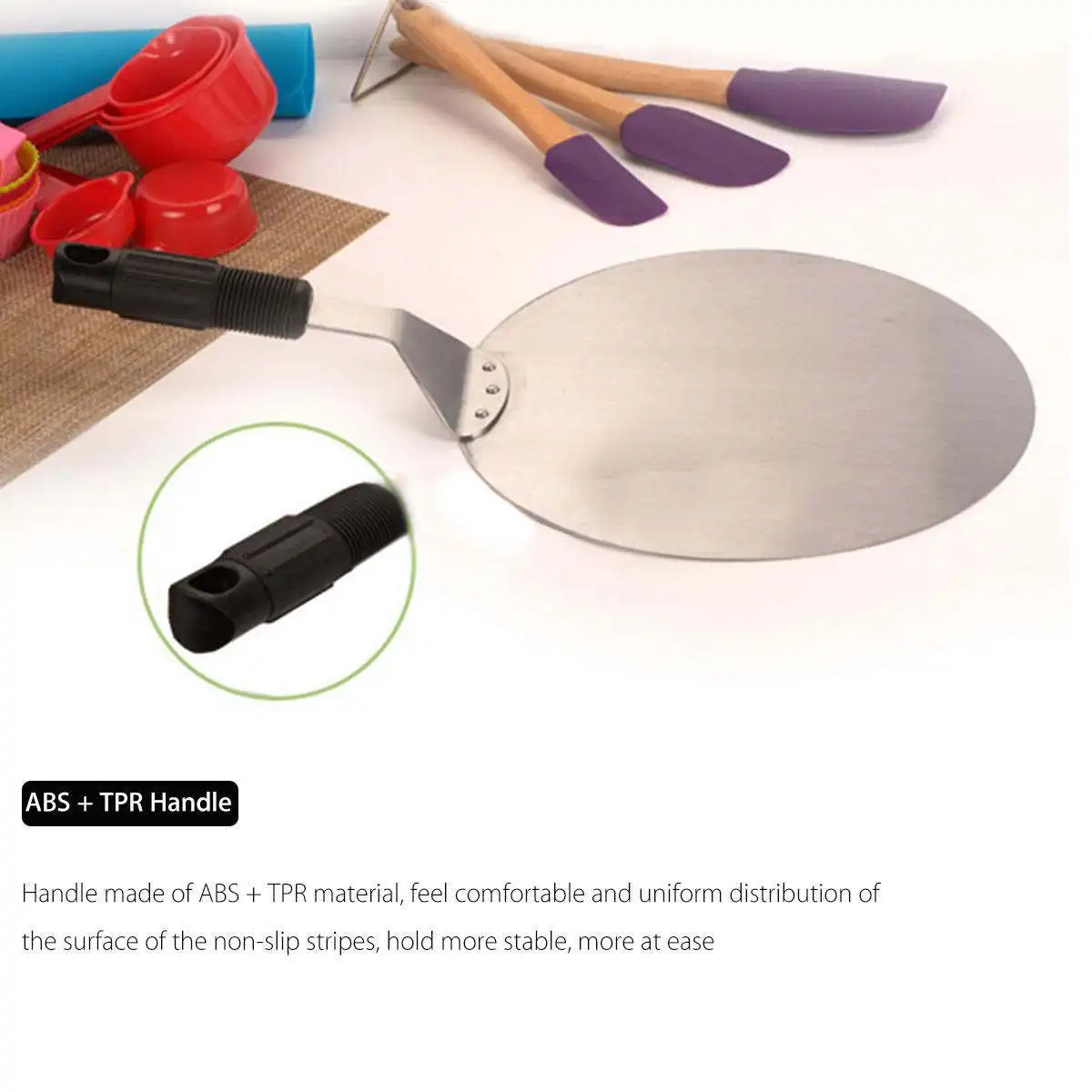 JX-LCLYL Pizza Peel Bakers Paddle Spatula Tray Pan Tableware Tools Stainless Steel