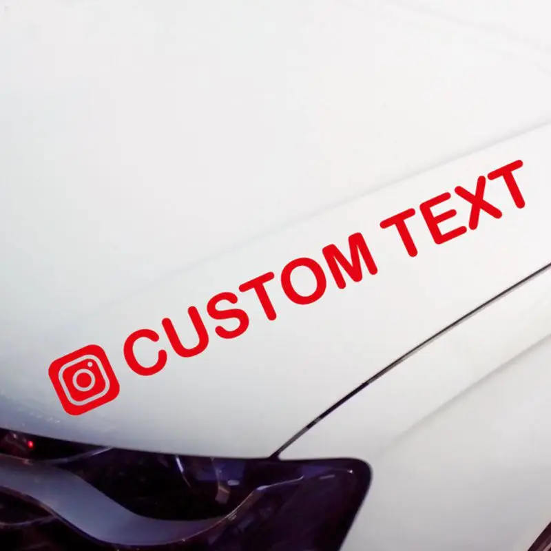1 шт. 20*2 см персонализированные пользовательские Instagram имя пользователя водонепроницаемый автомобиль и мотоцикл наклейки бампер стикер