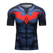 Футболка с Бэтменом 3D футболки для мужчин косплей костюм Мужская одежда для торса короткий рукав Баскетбол Джерси бег спортивный костюм для спорта йоги