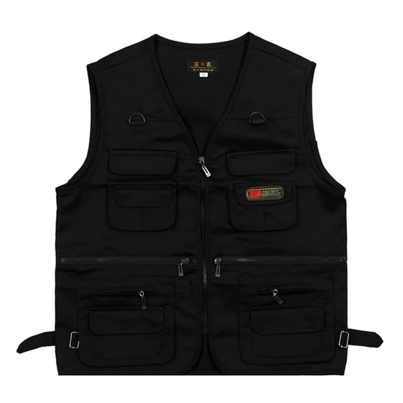 

New Plus Size Vest Black Fashion High Quality Comfortable Casual V-Neck Breathable Solid Thin Men Vest