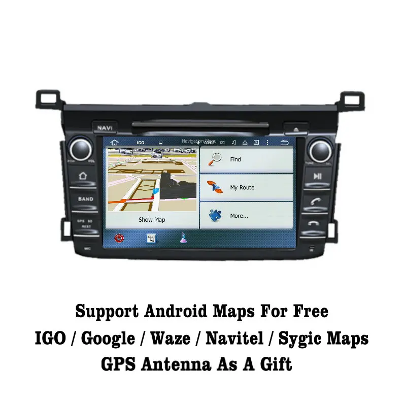 Discount Liislee Android 7.1 2G RAM For Toyota RAV4 2013~2016 Car Radio Audio Video Multimedia DVD Player WIFI DVR GPS Navi Navigation 3