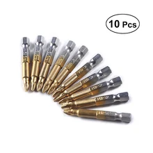 10 шт. 50 мм Длинный титановый шестигранный хвостовик PH2 магнитный Набор отверток