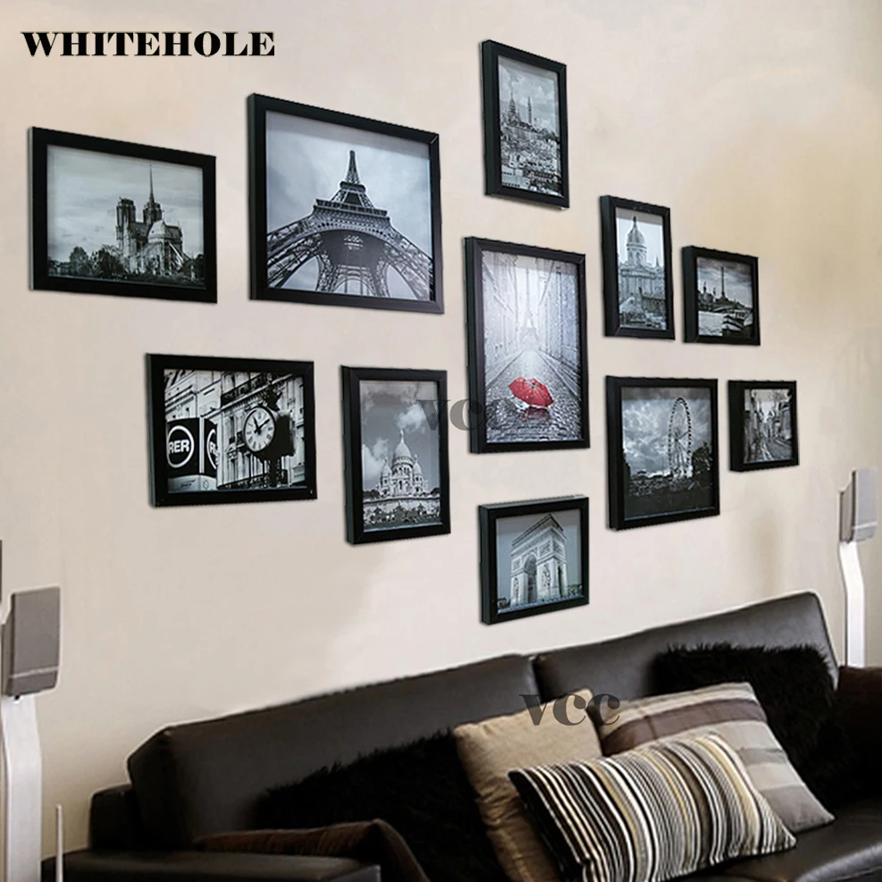 W 11pcs photo frame picture frame poster frame BLACK