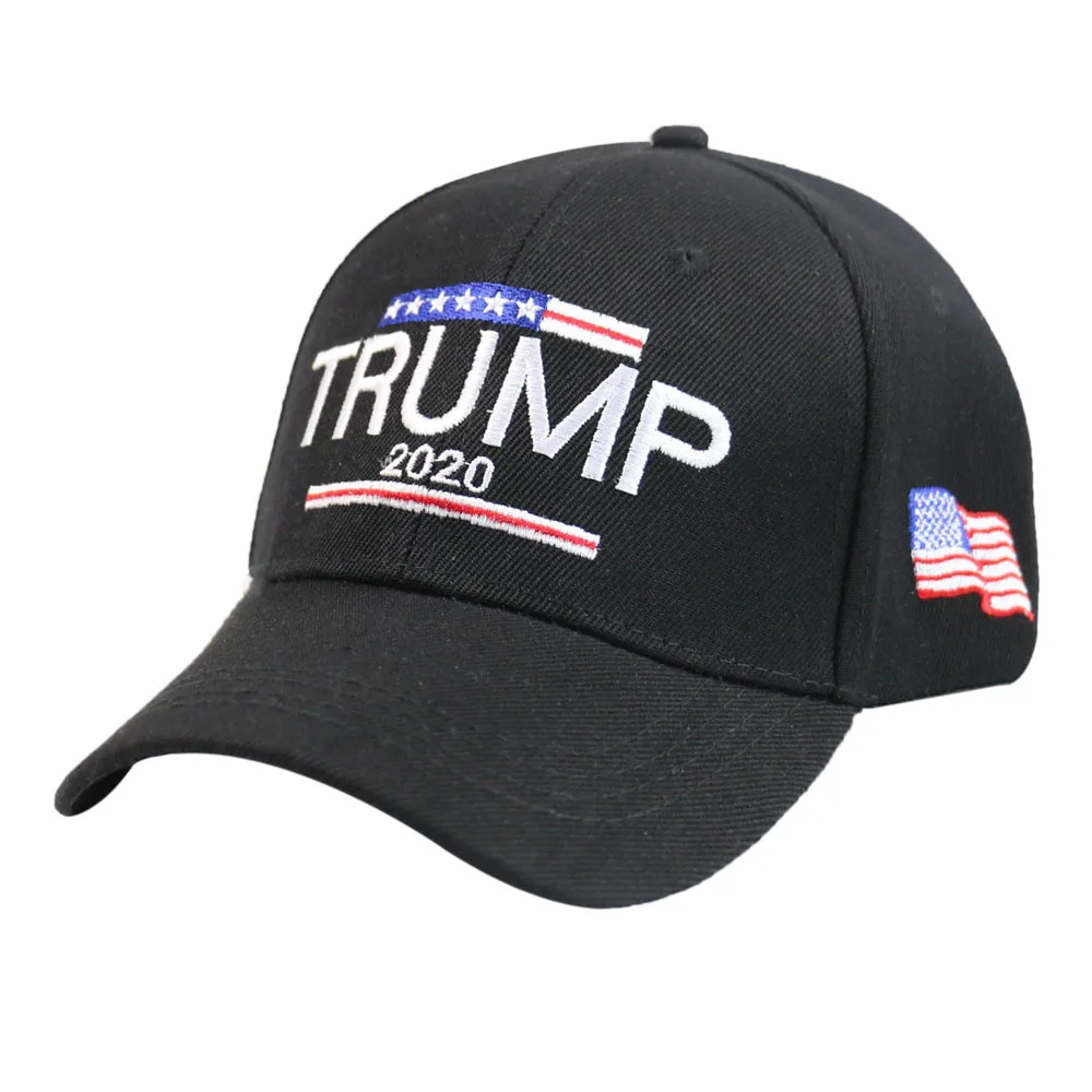 

HUOBAO Trump 2020 Baseball Caps Keep America Great Baseball Cap Embroidery Fitted Snapback Black Red Hat