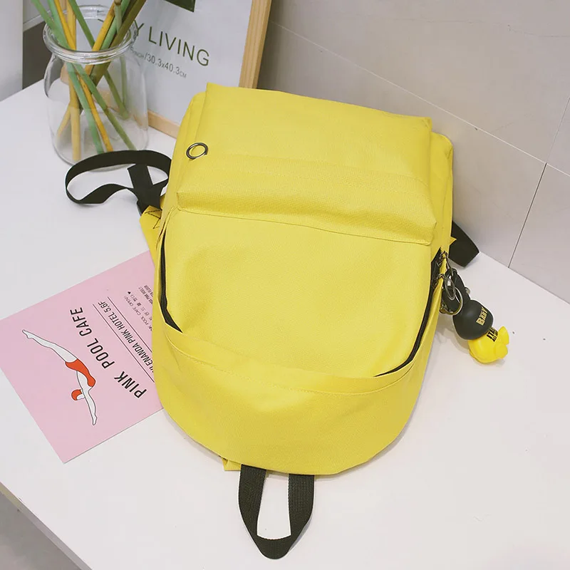 Menghuo Brand Canvas Men Women Backpack Rabbit Pendant College High Middle School Bags for Teenager Boy Girls Backpacks Mochila (29)