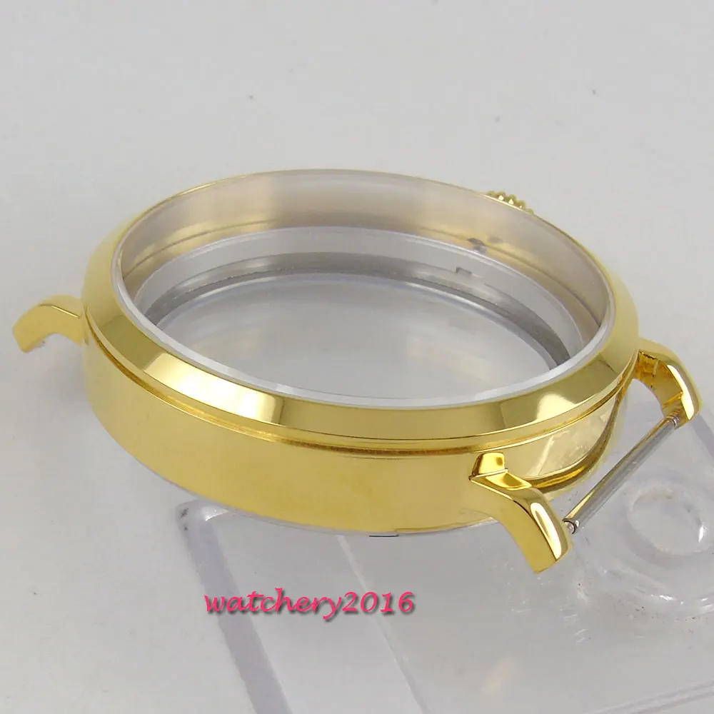 Parnis 46mm Polished stainless steel case fit eta 6498 6497 ST 3600 movement 