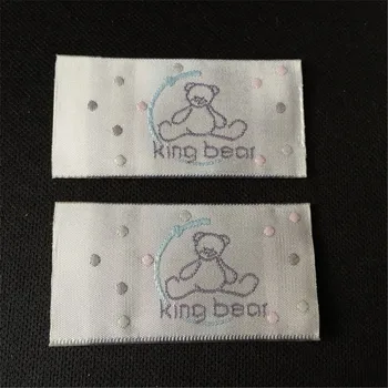 

Custom kids' clothing main label woven label single brocade labels