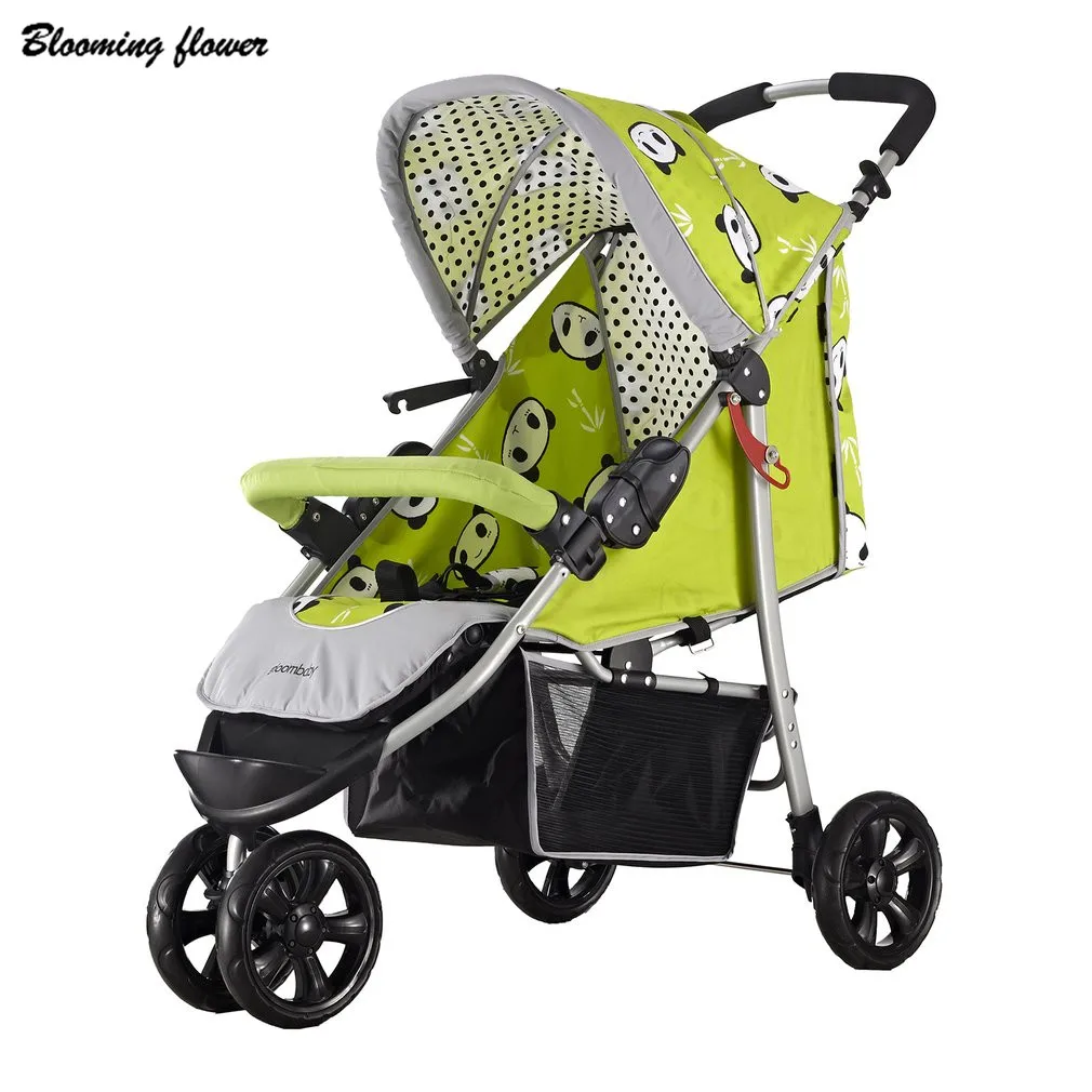 

Baby Stroller Three Big Rubber Wheels Foldable Portable Light Weight Stroller With Umbrella Canopy 30KG Baby Stroller New Hot!