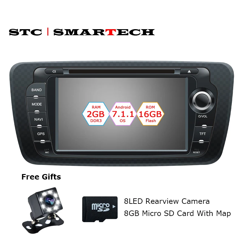 SMARTECH 2 Din Android 7 1 2 font b Car b font DVD font b GPS