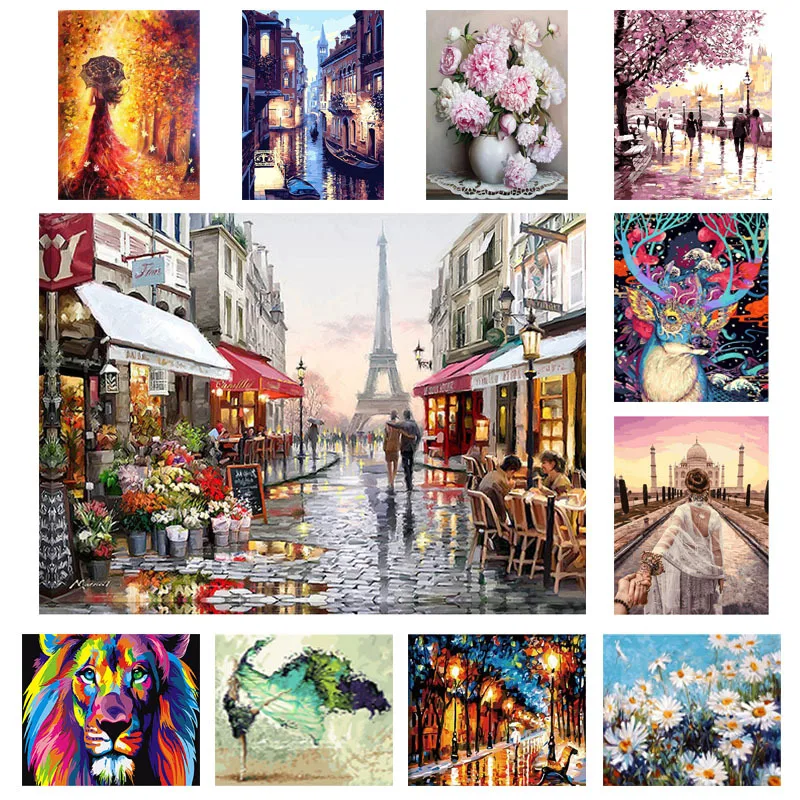 

Diypainting By Numbers with Acrylic Paints Landscape Oil Painting Daquan Paintings for Living Room Wall Decoration 19.6x15.7in