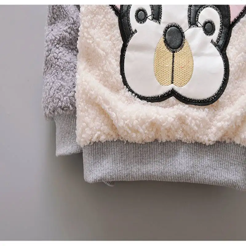 Winter Warm Thick Fleece Baby Sweaters Infant Cute Cartoon Animal Little Dog Kids Pullover Long Sleeve T-shirts Toddler Blouse (8)