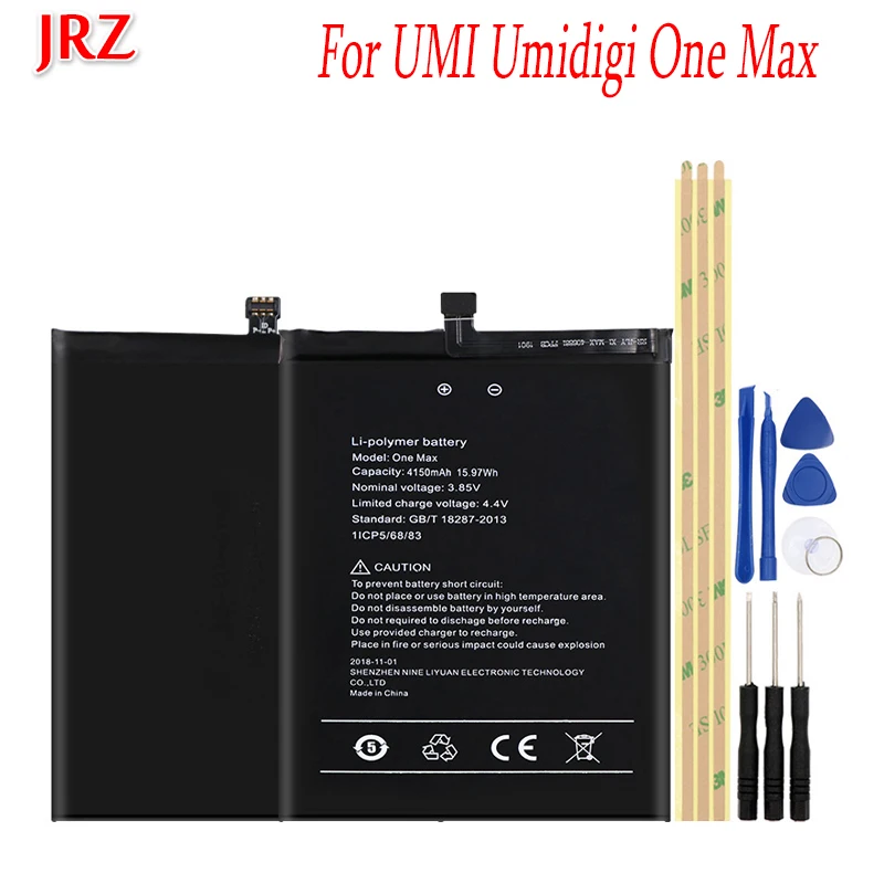 

4150mAh Battery For UMI Umidigi One Max Mobile Phone High Quality Backup Replacement Batteria For UMI Umidigi One Max with Tools