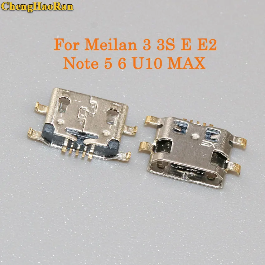 Разъем Micro USB ChengHaoRan гнездовой разъем для зарядки Meizu Meilan 3 3S M3 M3S E E2 Notes5/6 U10 MAX 5 20