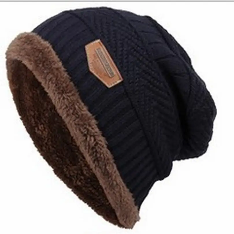 2018 модная шапка Gorros для мужчин и женщин толстая зимняя мужская вязаная теплая