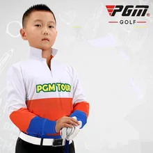 PGM/детская спортивная одежда для гольфа; сезон осень-зима; быстросохнущая дышащая футболка для гольфа с длинными рукавами; одежда из эластичной ткани